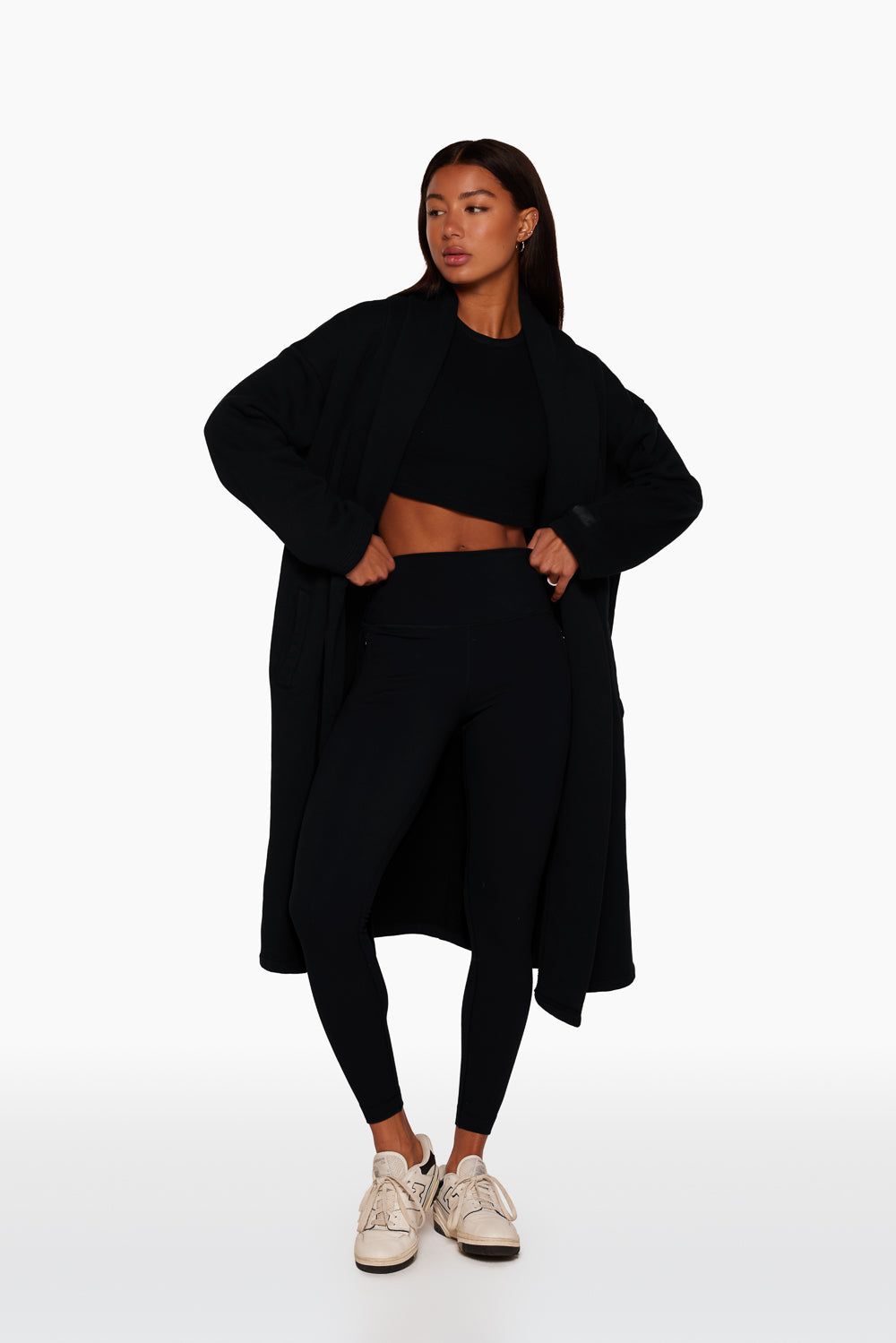 LONGLINE SWEATS CARDIGAN - ONYX sold by SETactive