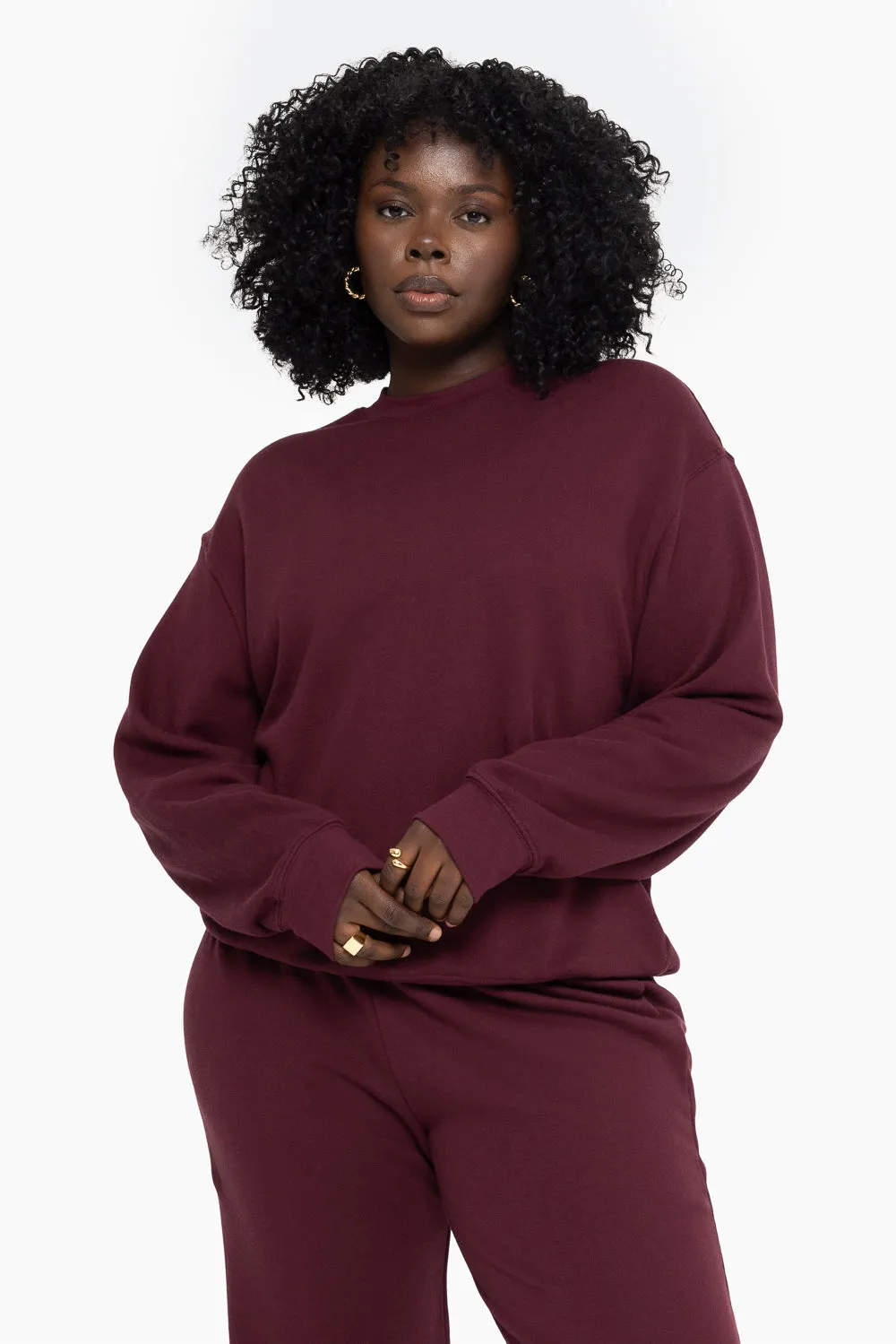 LIGHTWEIGHT SWEATS CLASSIC CREWNECK - REDWOOD sold by SETactive product image thumbnail 4