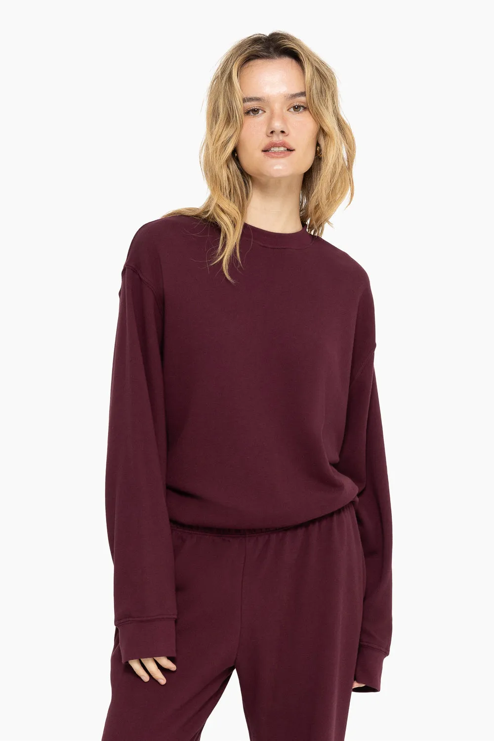 LIGHTWEIGHT SWEATS CLASSIC CREWNECK - REDWOOD sold by SETactive