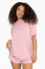 SLEEP JERSEY OVERSIZED BOYFRIEND SLEEP TEE - PEONY sold by SETactive