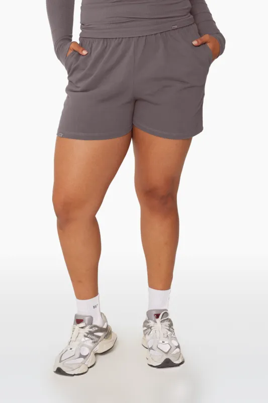 HEAVY COTTON EASY SHORTS - SMOKE made by SETactive