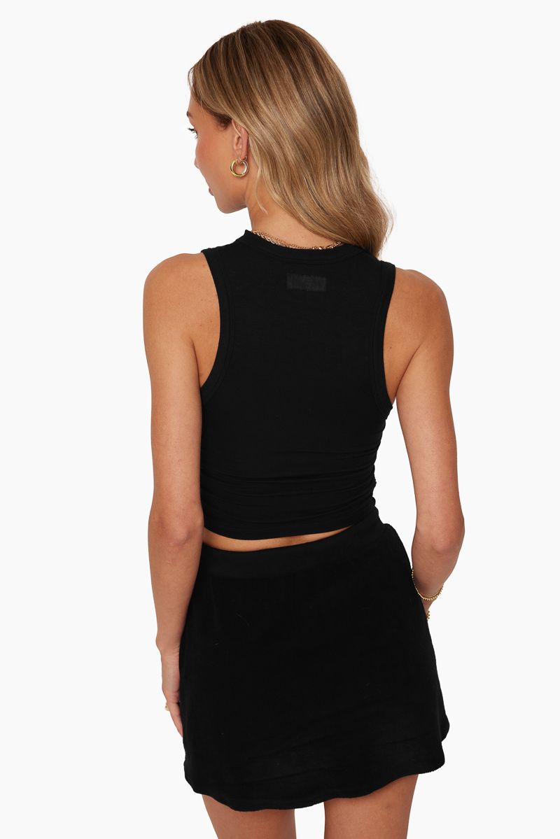 COTTON JERSEY HIGH NECK TANK - ONYX sold by SETactive product image thumbnail 2