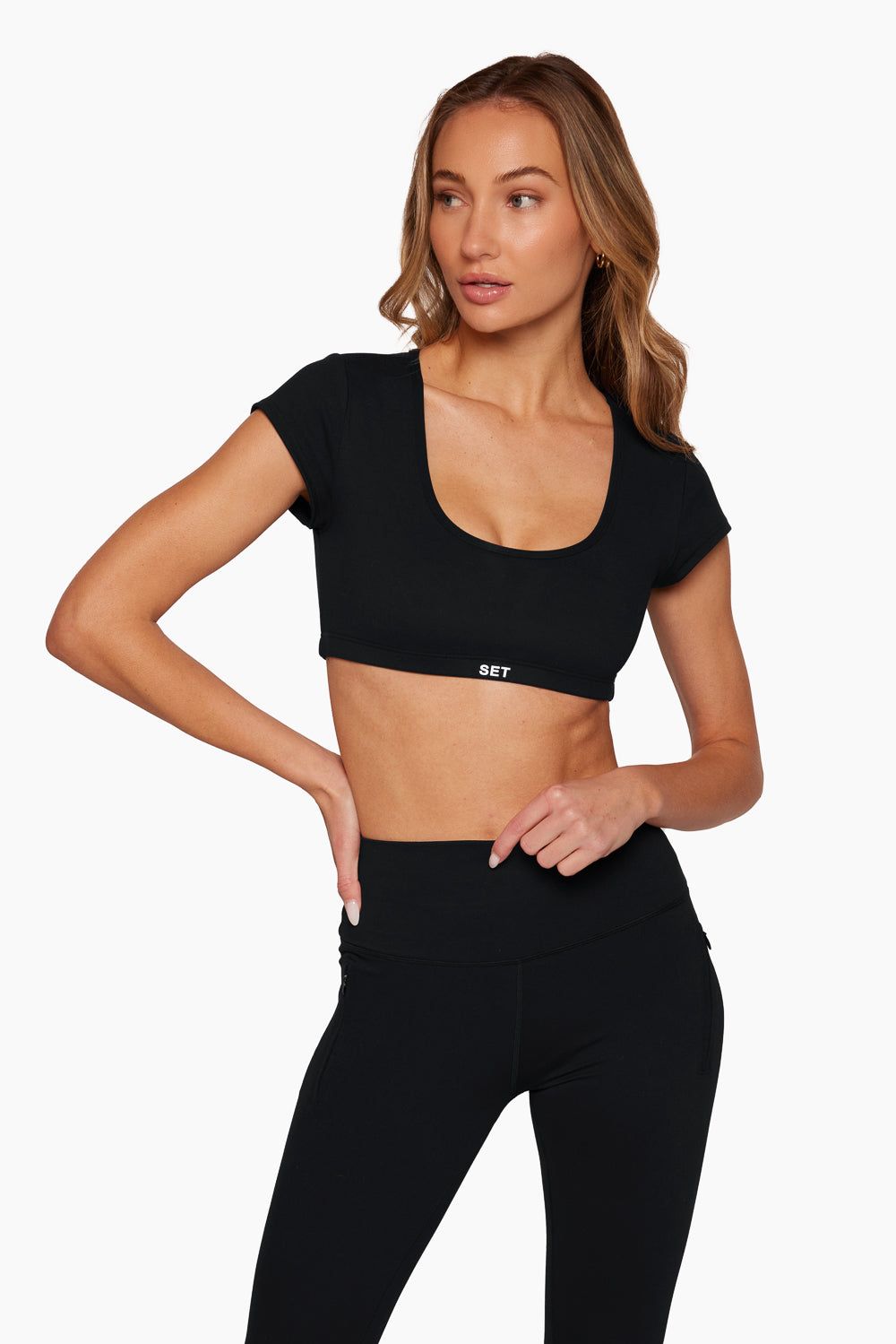 LUXFORM® CAP SLEEVE SCOOP BRA - ONYX sold by SETactive product image thumbnail 2