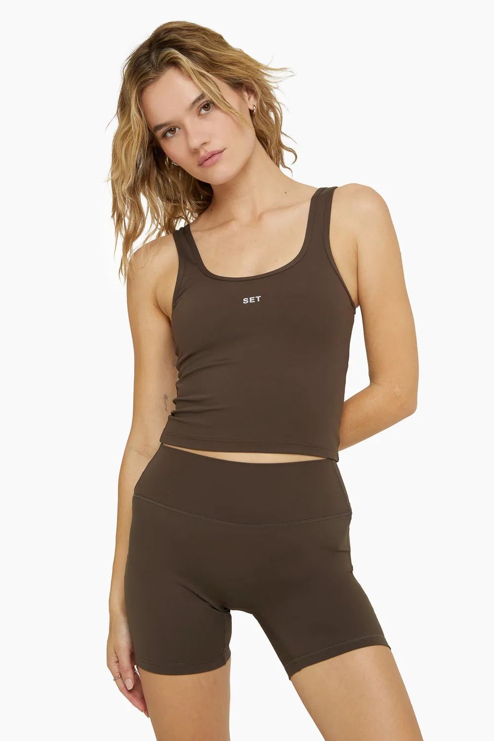 SPORTBODY® DOUBLE SCOOP TANK BRA - BROWNSTONE sold by SETactive product image thumbnail 3