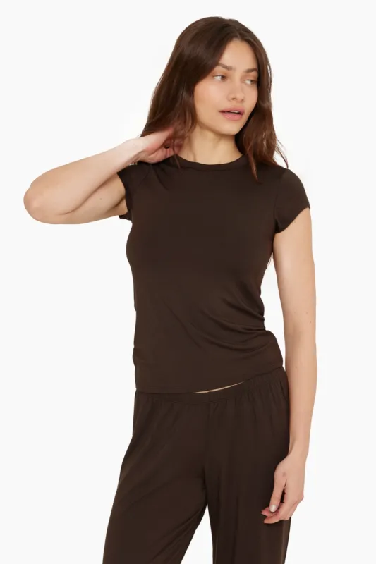 SLEEP JERSEY GIRLFRIEND TEE - ESPRESSO sold by SETactive