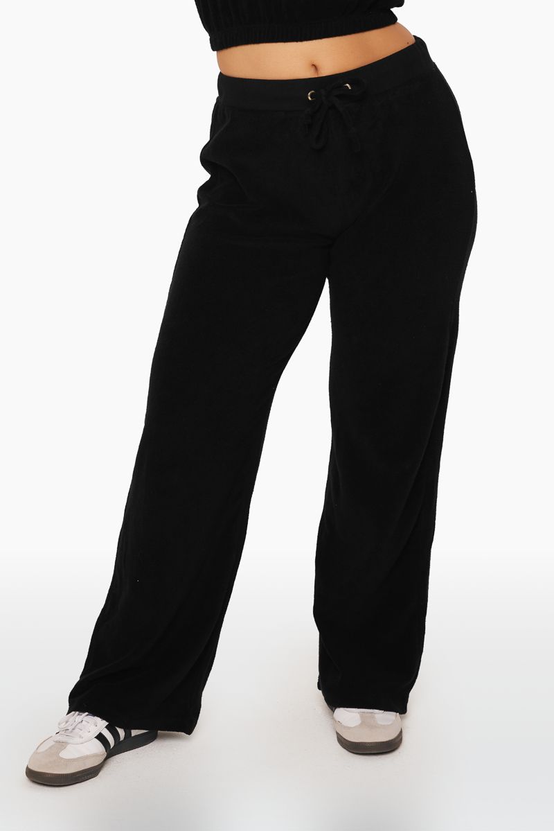 TERRY RELAXED PANTS - ONYX sold by SETactive