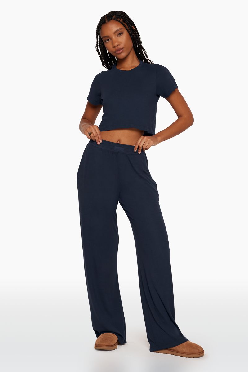 RIBBED WIDE LEG PANTS - OXFORD sold by SETactive product image thumbnail 4