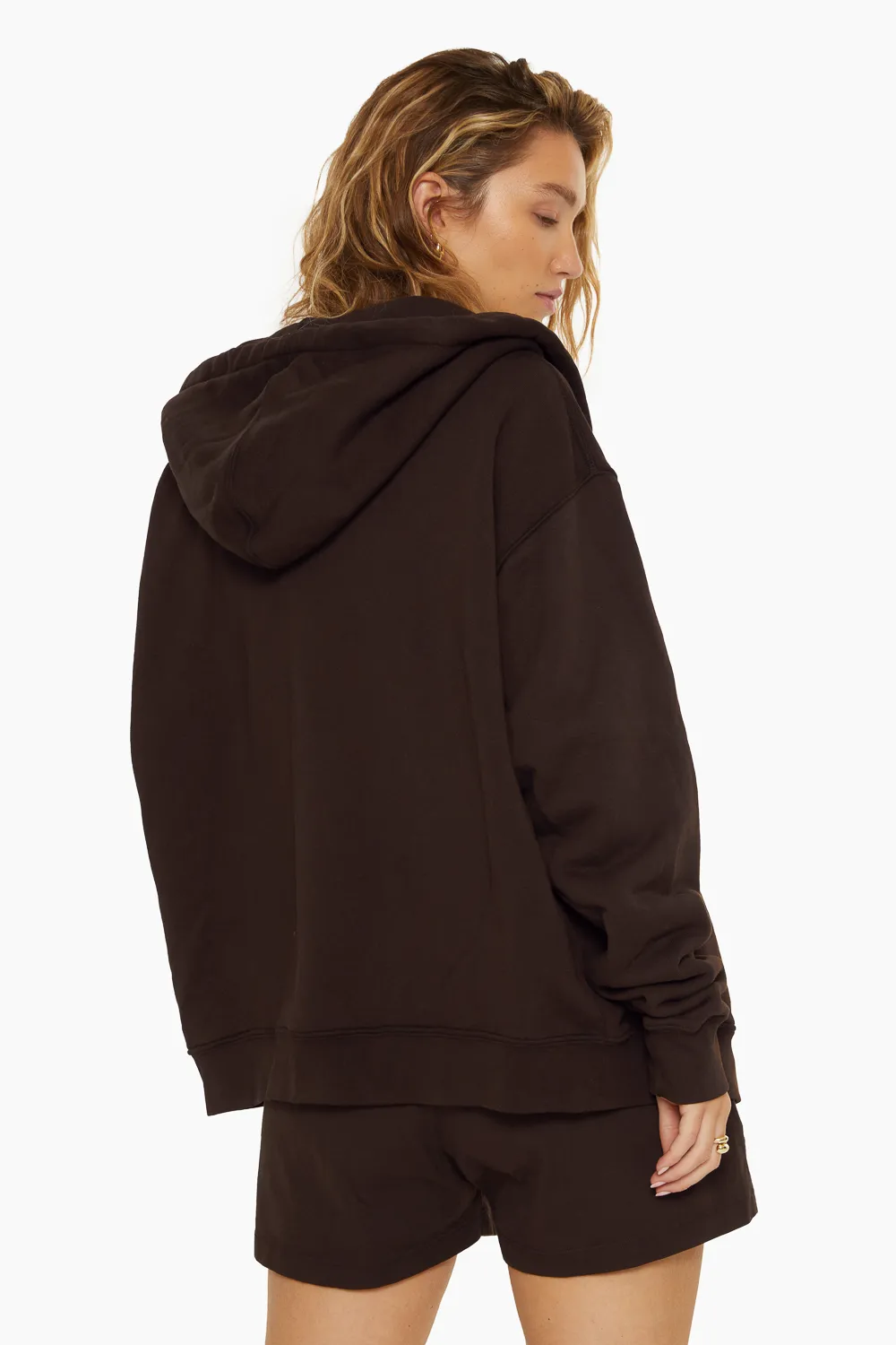 OVERSIZED ZIP HOODIE - ESPRESSO sold by SETactive product image thumbnail 2