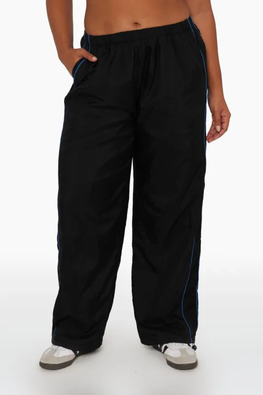 VINTAGE NYLON SIDE STRIPE PANTS - COBALT/ONYX sold by SETactive