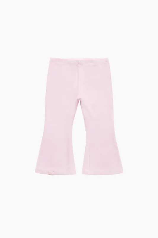 RIBBED MODAL KIDS FLARE PANTS - BALLERINA sold by SETactive