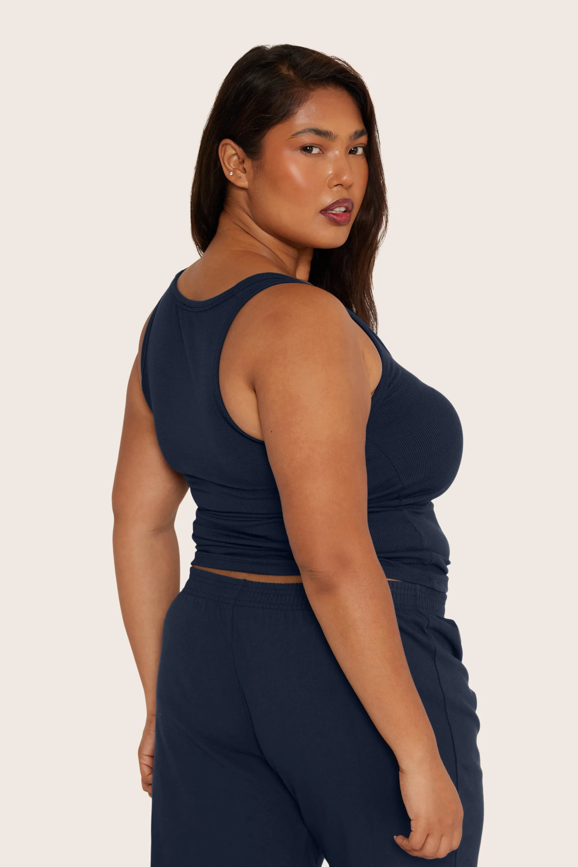 RIBBED MODAL BODY TANK - OXFORD sold by SETactive product image thumbnail 2