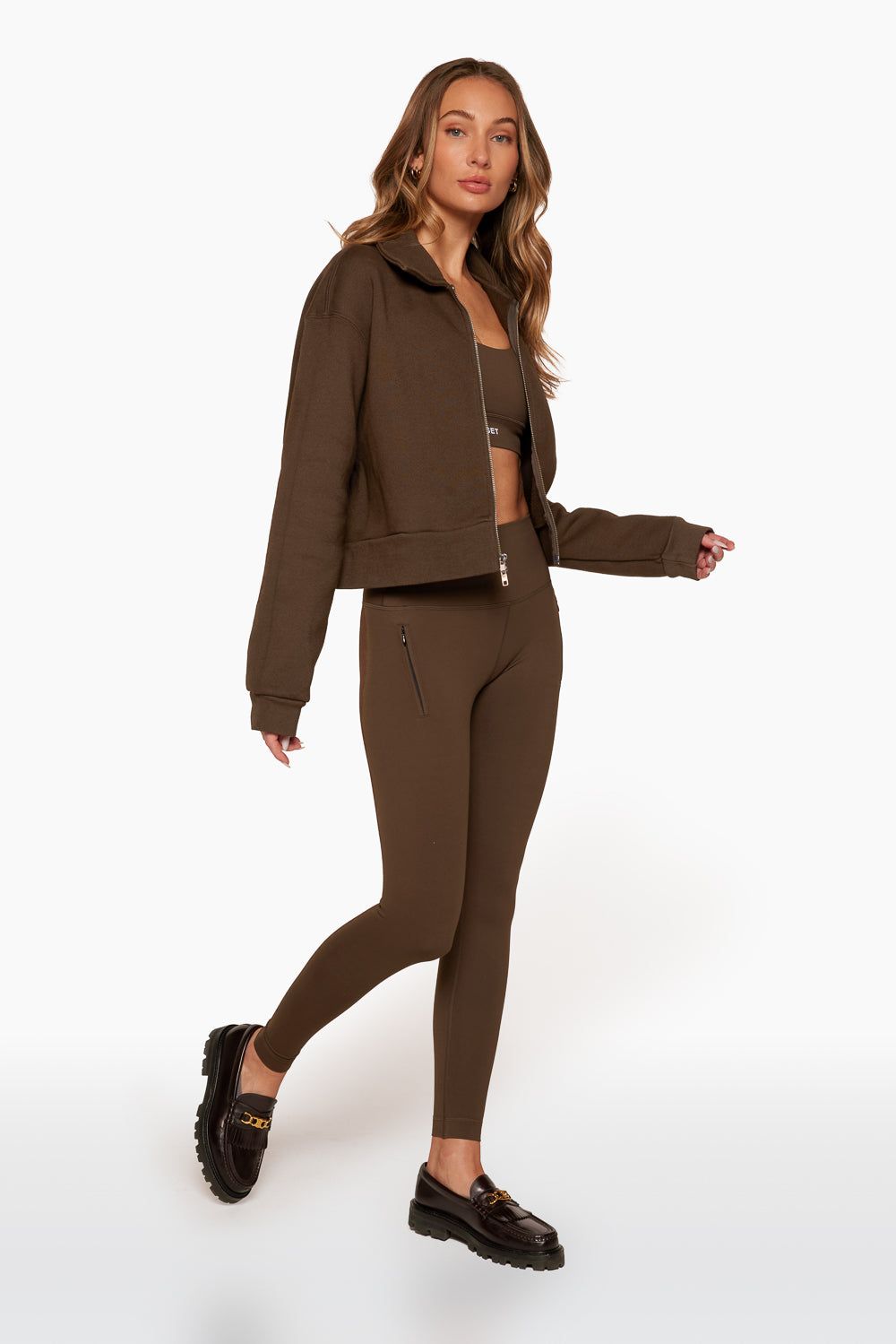 COLLARED ZIP UP - CAPPUCCINO sold by SETactive product image thumbnail 4