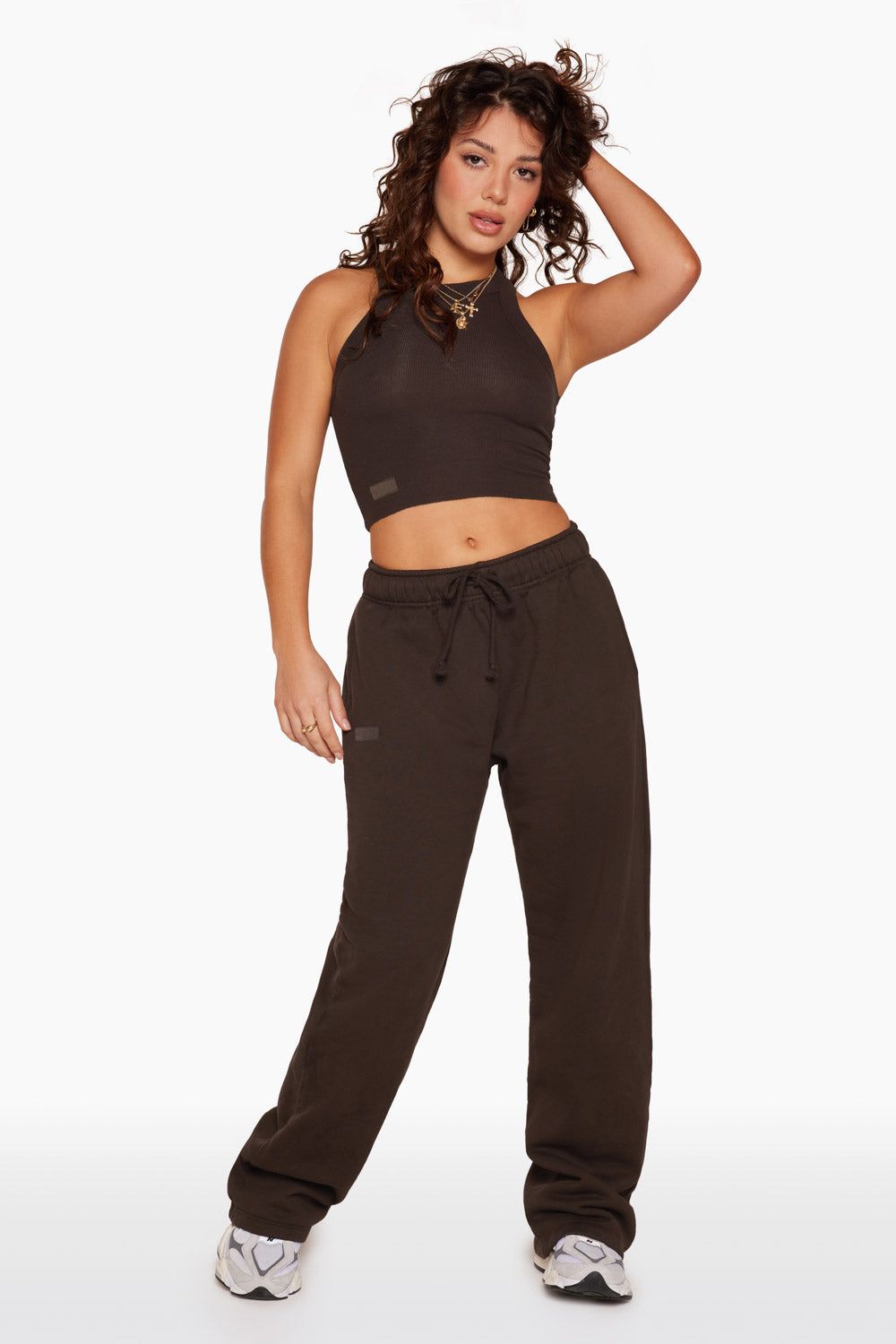 WIDE LEG SWEATPANTS - ESPRESSO sold by SETactive product image thumbnail 2
