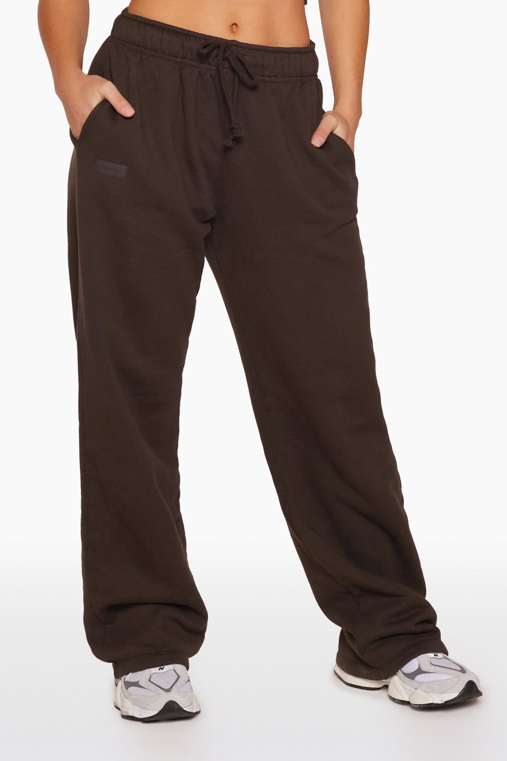 WIDE LEG SWEATPANTS - ESPRESSO sold by SETactive