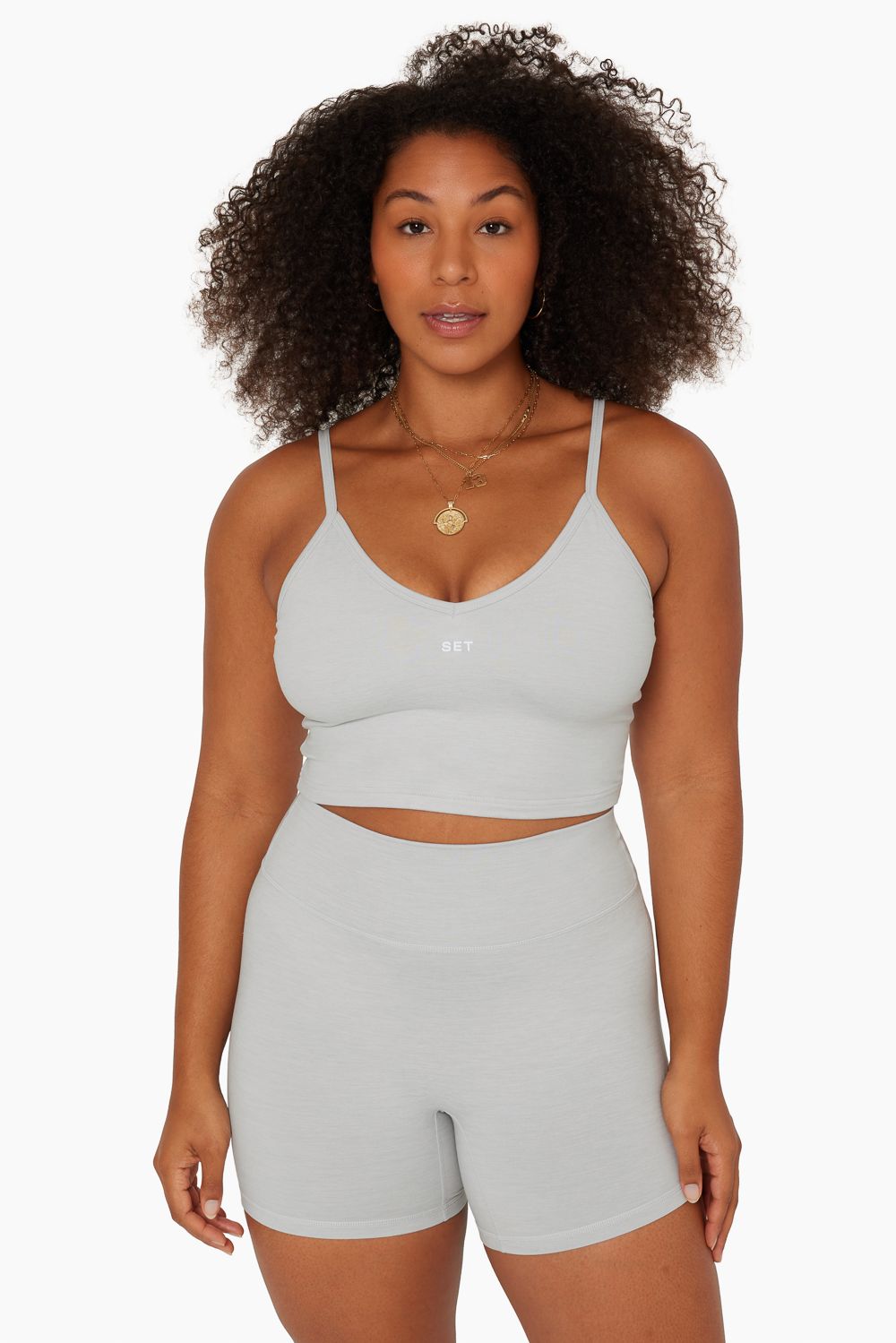 FORMCLOUD™ MINI V LONGLINE BRA - HEATHER GREY sold by SETactive product image thumbnail 3
