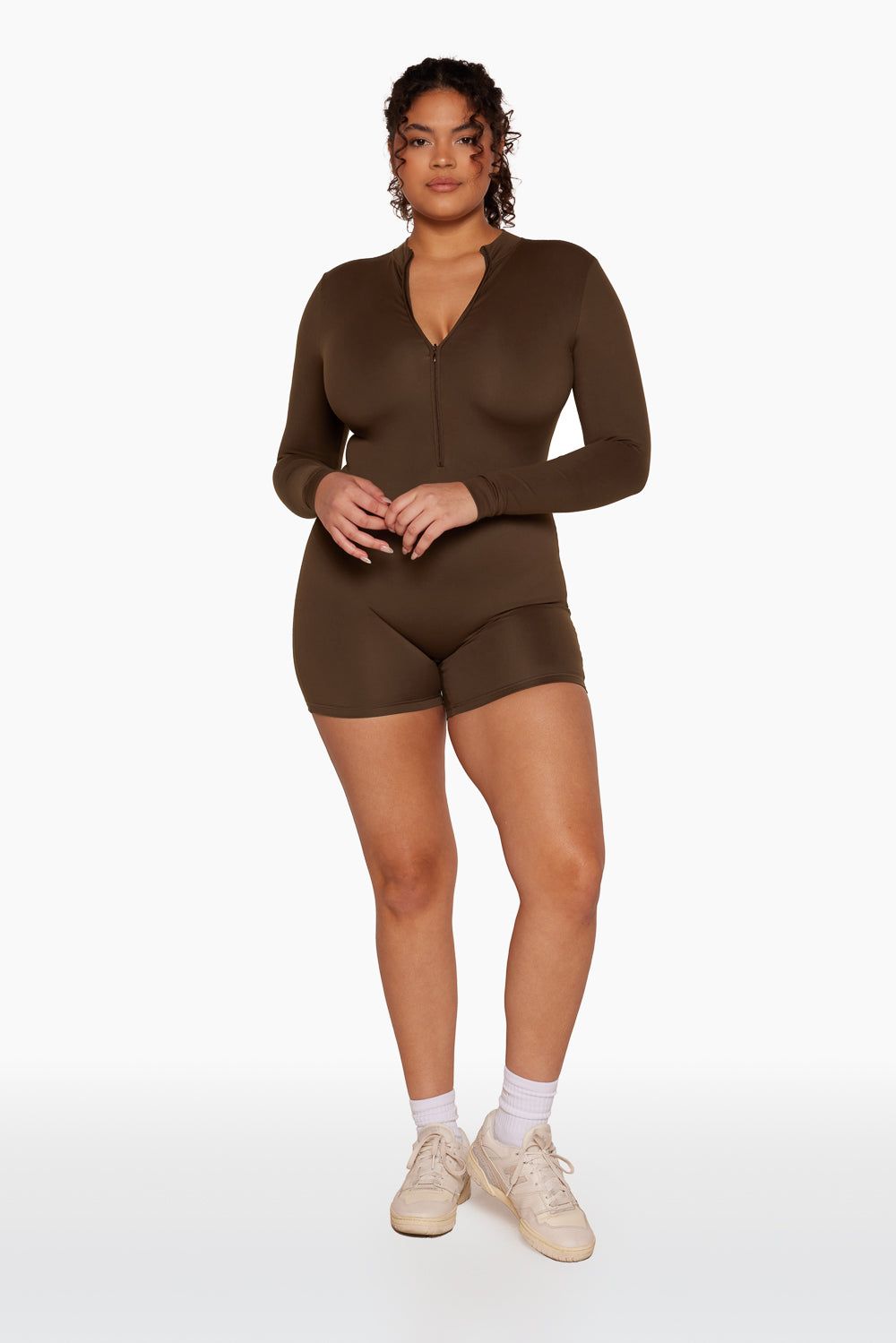LUXFORM® LONG SLEEVE ZIP SHORTYSUIT - CAPPUCCINO sold by SETactive product image thumbnail 4
