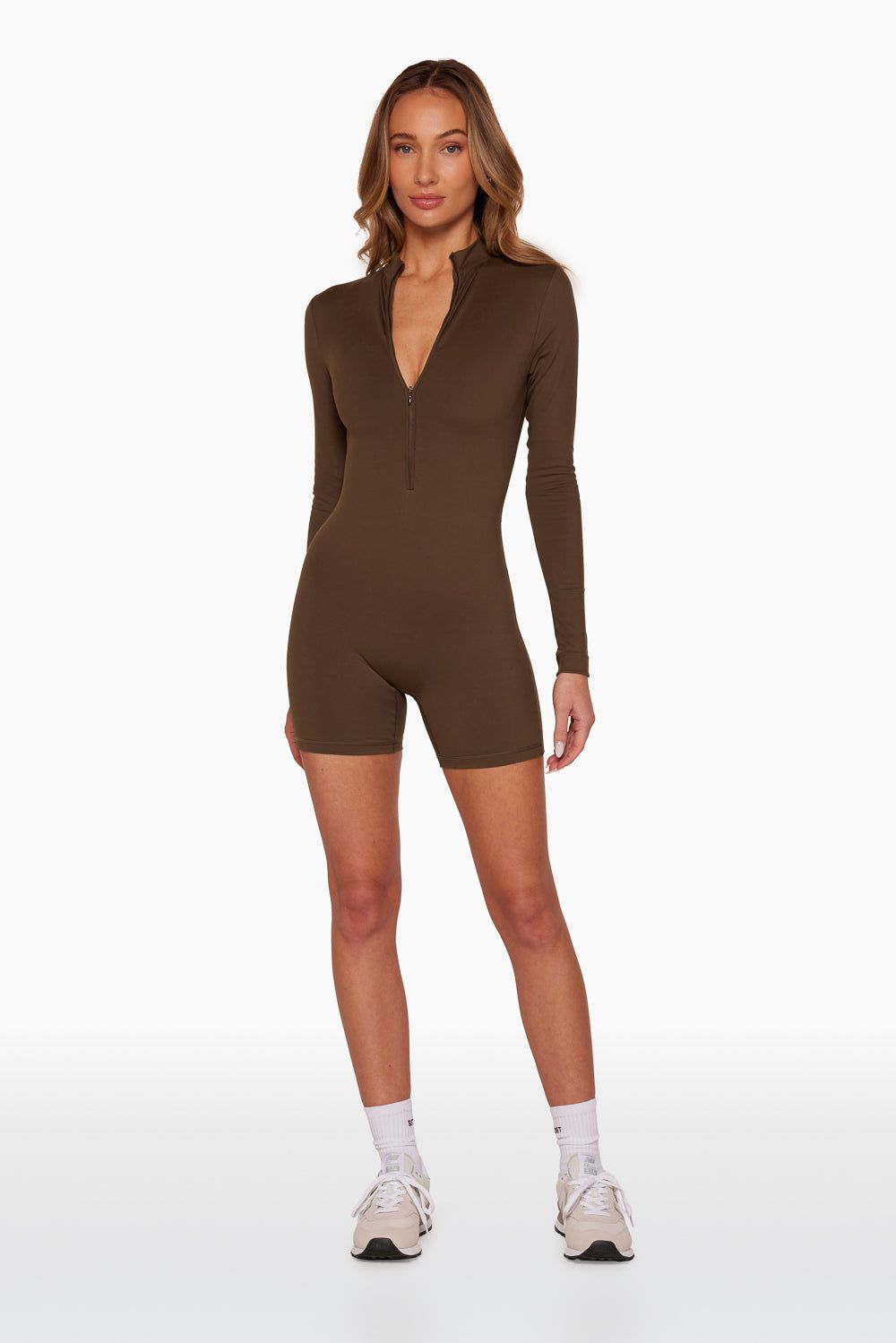LUXFORM® LONG SLEEVE ZIP SHORTYSUIT - CAPPUCCINO sold by SETactive product image thumbnail 2