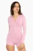 SLEEP JERSEY LONG SLEEVE SLEEP ROMPER - PEONY sold by SETactive