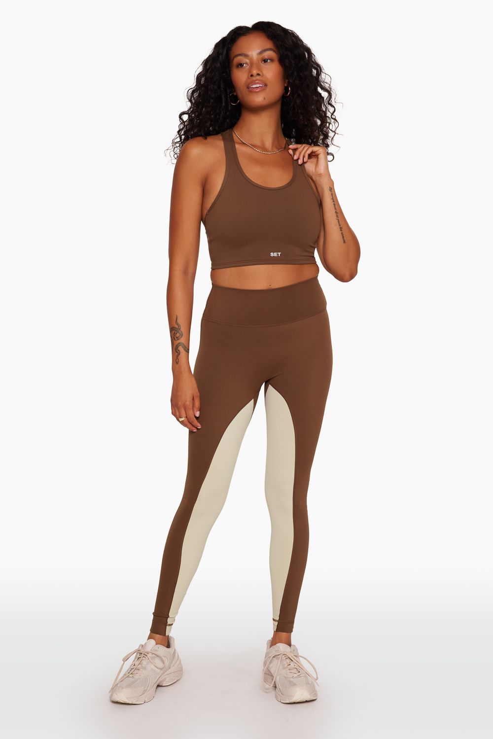 SPORTBODY® TWO TONE LEGGINGS - SADDLE sold by SETactive product image thumbnail 2