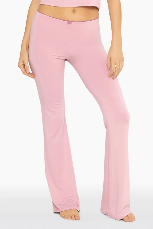 SLEEP JERSEY FLARE PANTS - PEONY sold by SETactive