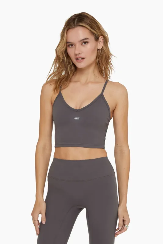 FORMCLOUD™ MINI V LONGLINE BRA - GRAPHITE sold by SETactive