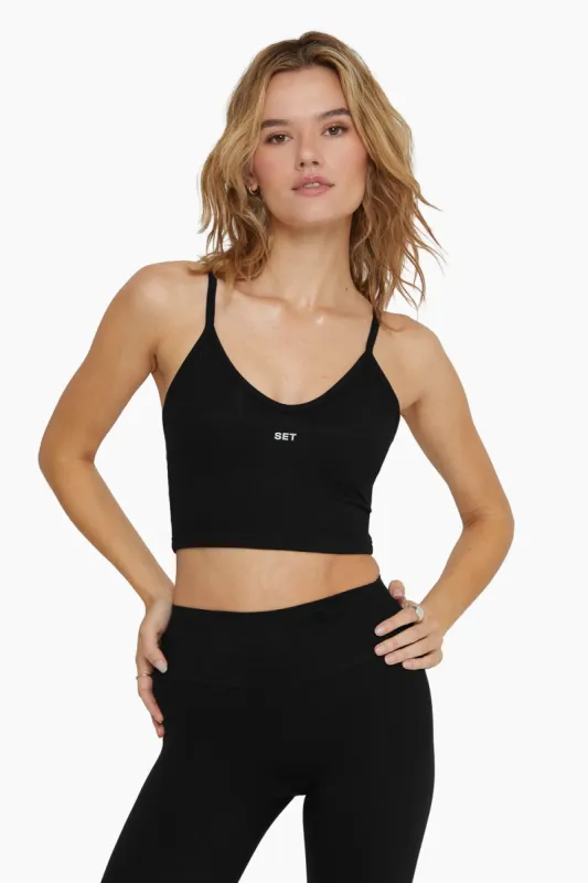 FORMCLOUD™ MINI V LONGLINE BRA - ONYX sold by SETactive