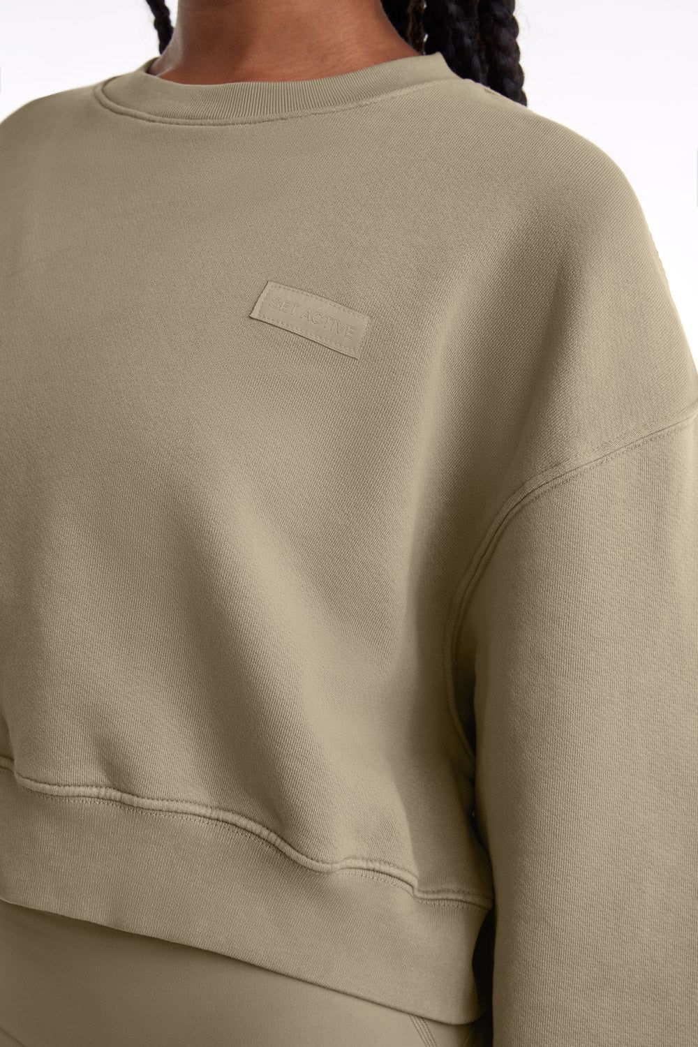 CROPPED CREWNECK - DESERT sold by SETactive product image thumbnail 2