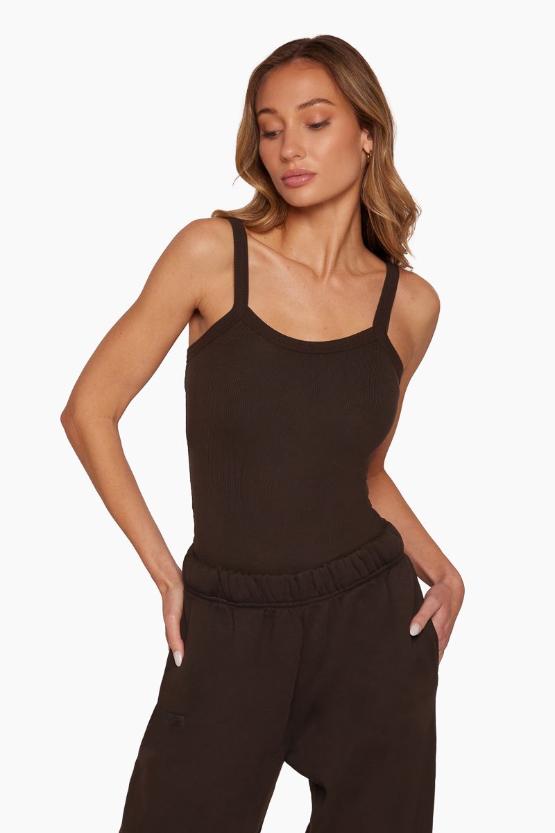 RIBBED SCOOP BODYSUIT - ESPRESSO sold by SETactive product image thumbnail 2