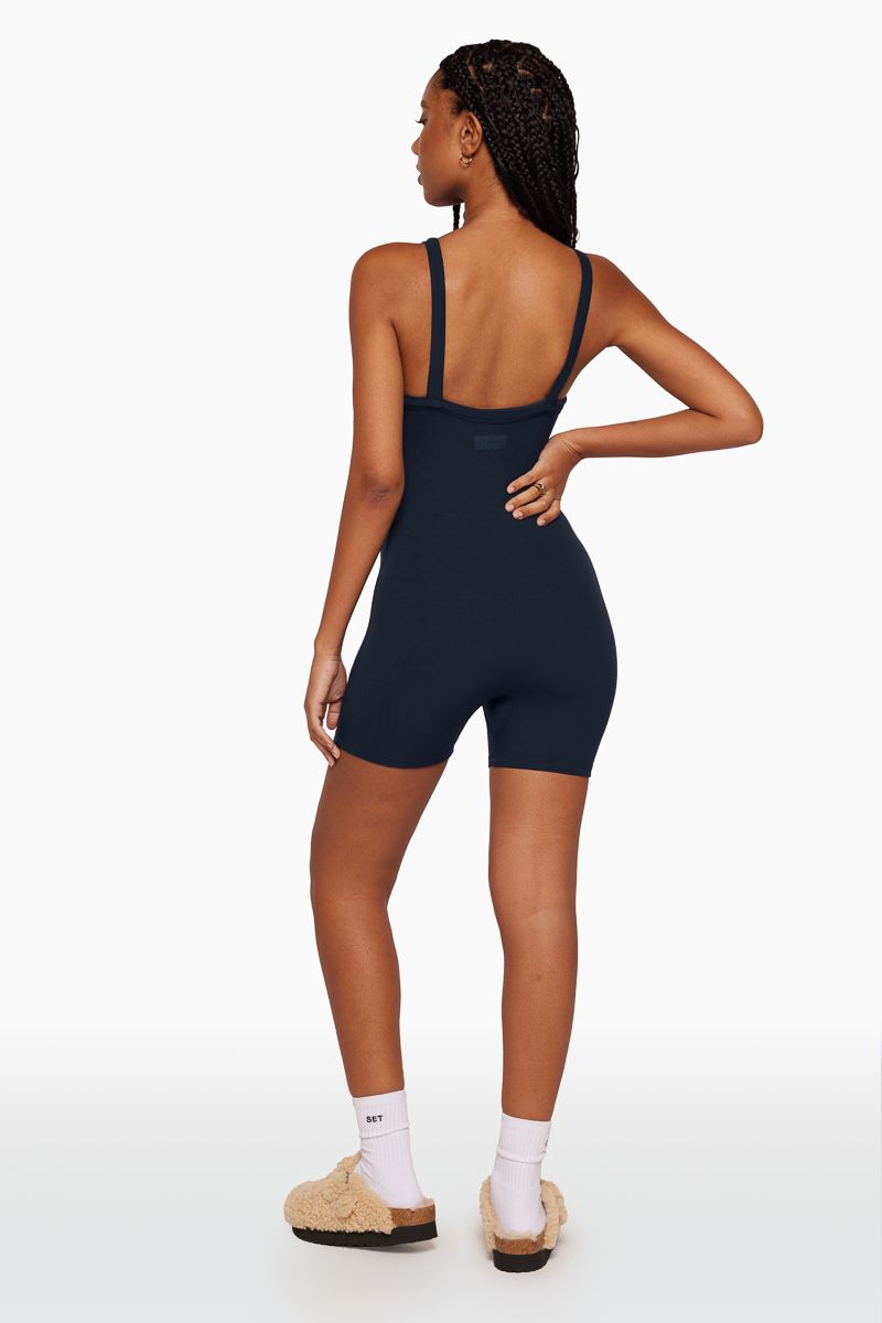 RIBBED SCOOP ROMPER - OXFORD sold by SETactive product image thumbnail 2