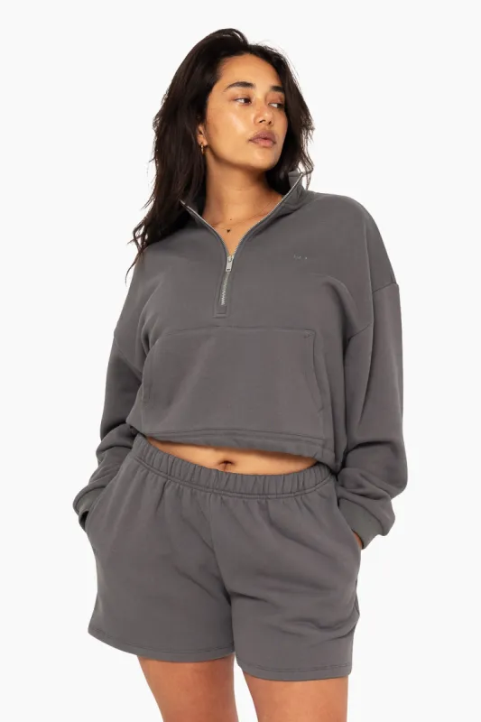 HEAVYWEIGHT SWEATS HALF ZIP - GRAPHITE sold by SETactive