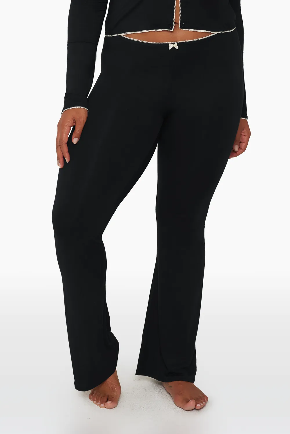 SLEEP JERSEY FLARE PANTS - ONYX sold by SETactive