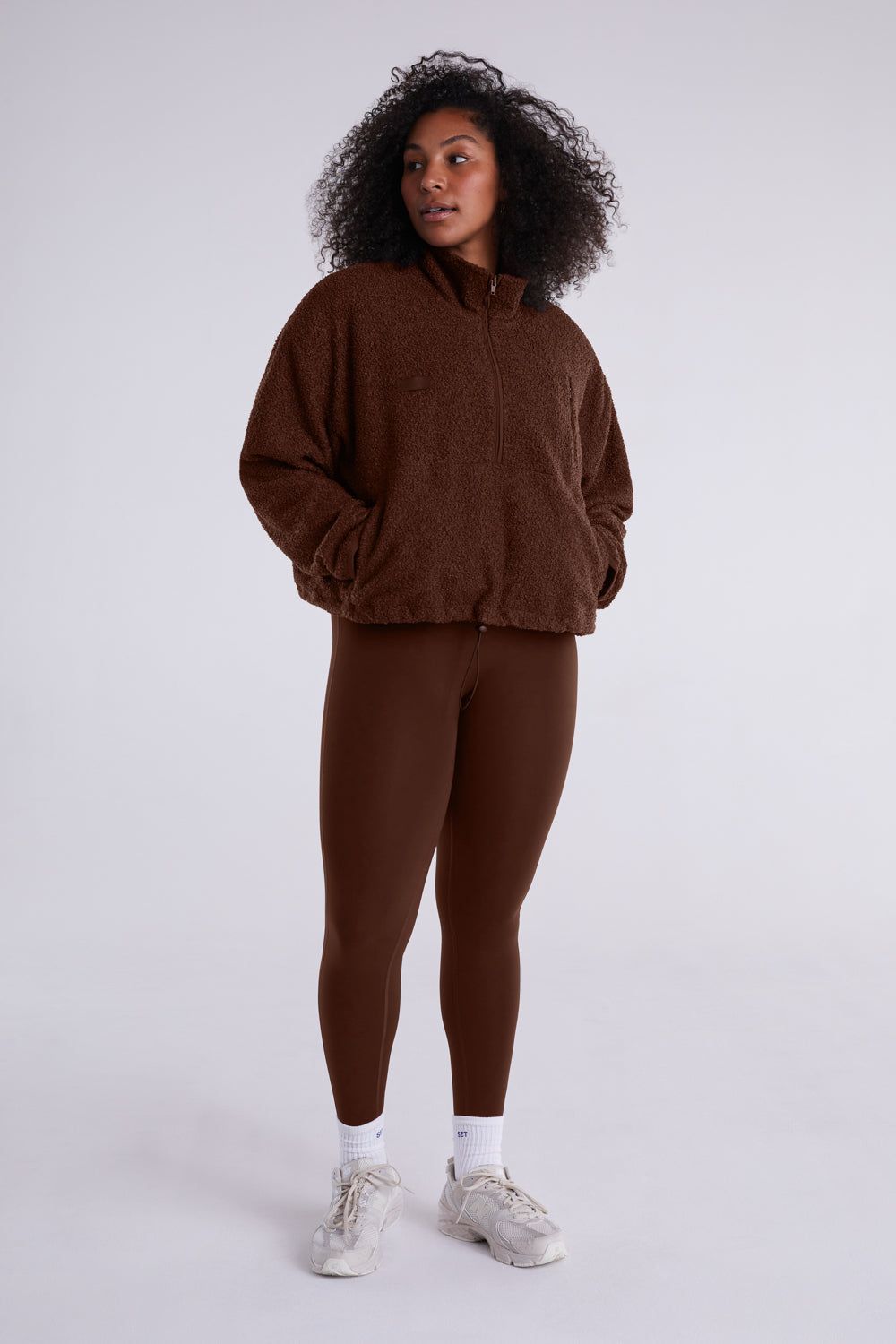 FLEECE HALF ZIP PULLOVER - COCO sold by SETactive product image thumbnail 2