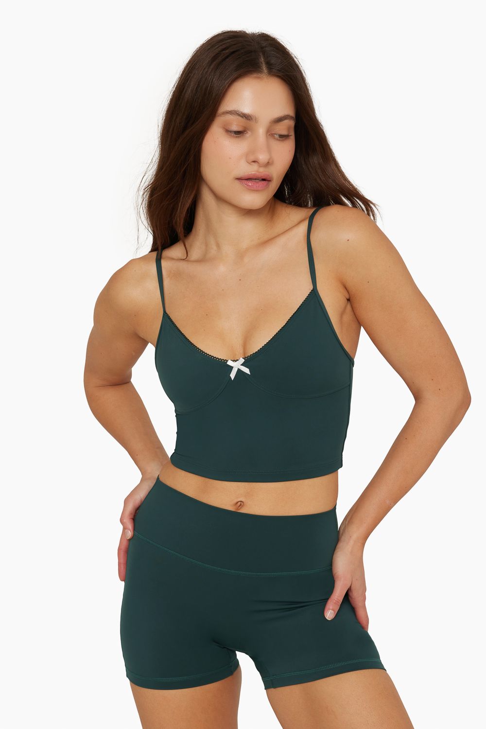 SPORTBODY® CAMI CONTOUR CROP - IVY sold by SETactive product image thumbnail 3
