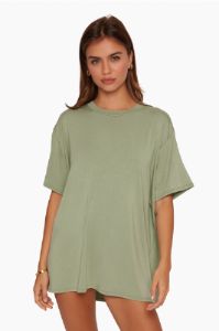 SET SLEEP™ OVERSIZED BOYFRIEND SLEEP TEE - MATCHA sold by SETactive
