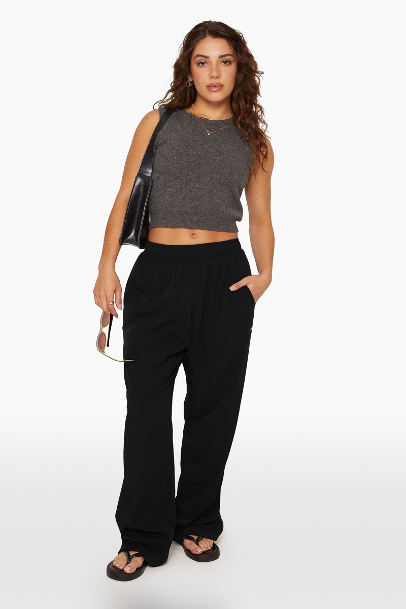 NYLON ZIP TRACK PANTS - ONYX sold by SETactive product image thumbnail 2