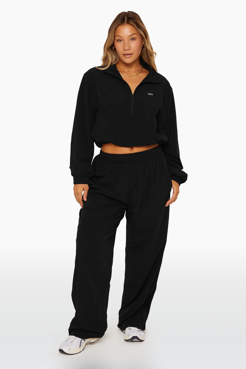 NYLON ZIP TRACK PANTS - ONYX sold by SETactive product image thumbnail 4