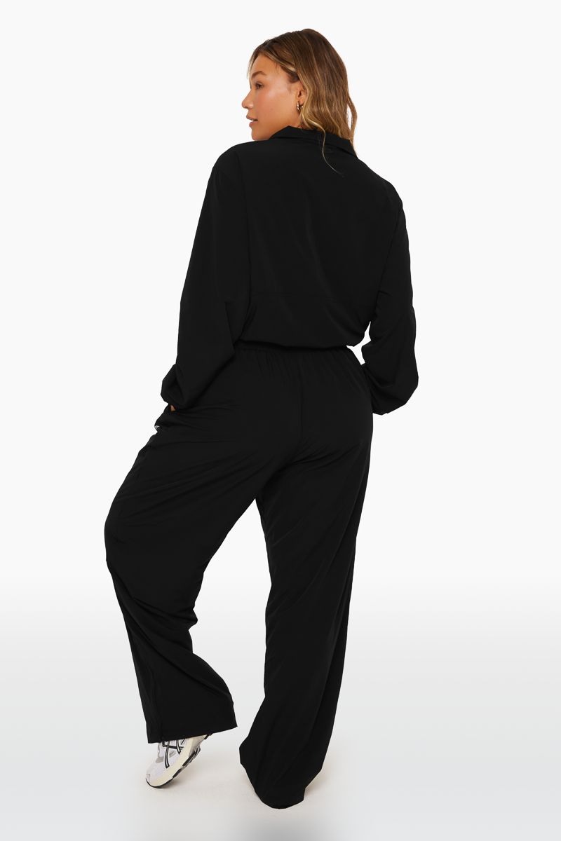NYLON ZIP TRACK PANTS - ONYX sold by SETactive product image thumbnail 3