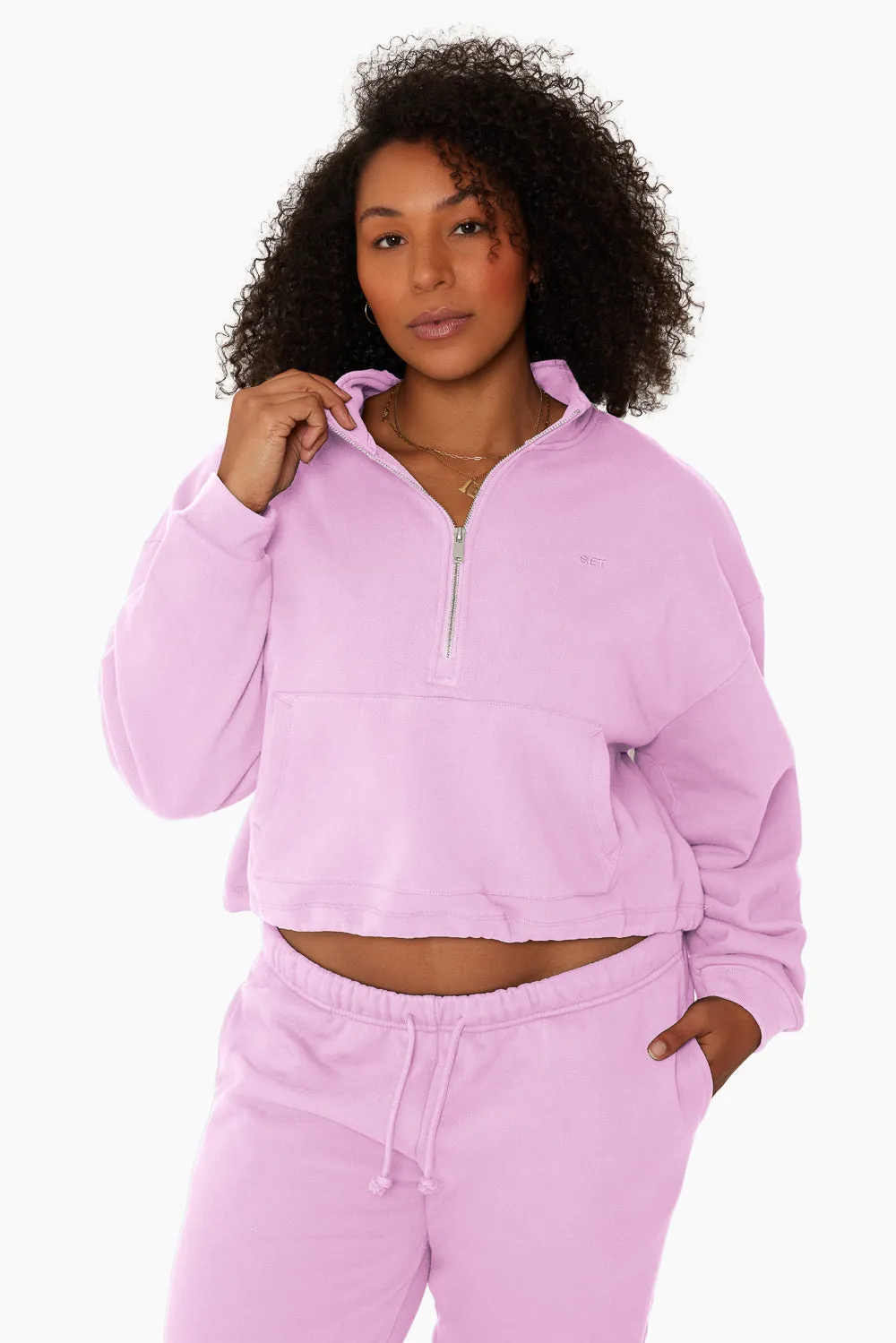 HEAVYWEIGHT SWEATS HALF ZIP - CHARM sold by SETactive product image thumbnail 4
