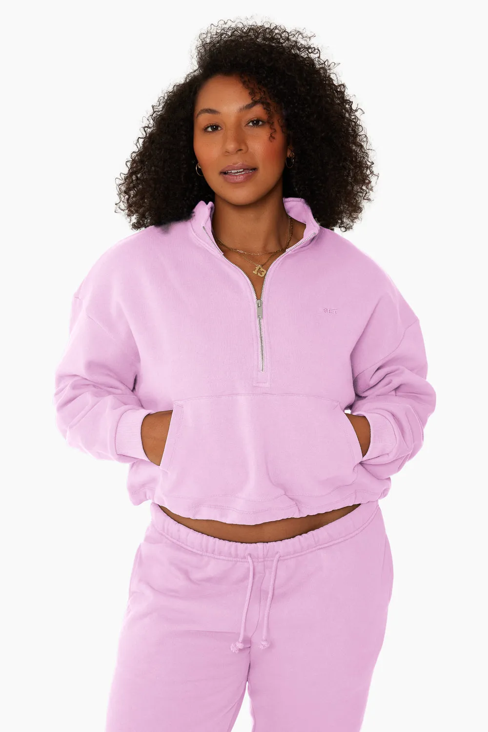 HEAVYWEIGHT SWEATS HALF ZIP - CHARM sold by SETactive