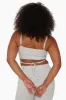 JERSEY KNIT WRAP BRALETTE - FOG sold by SETactive