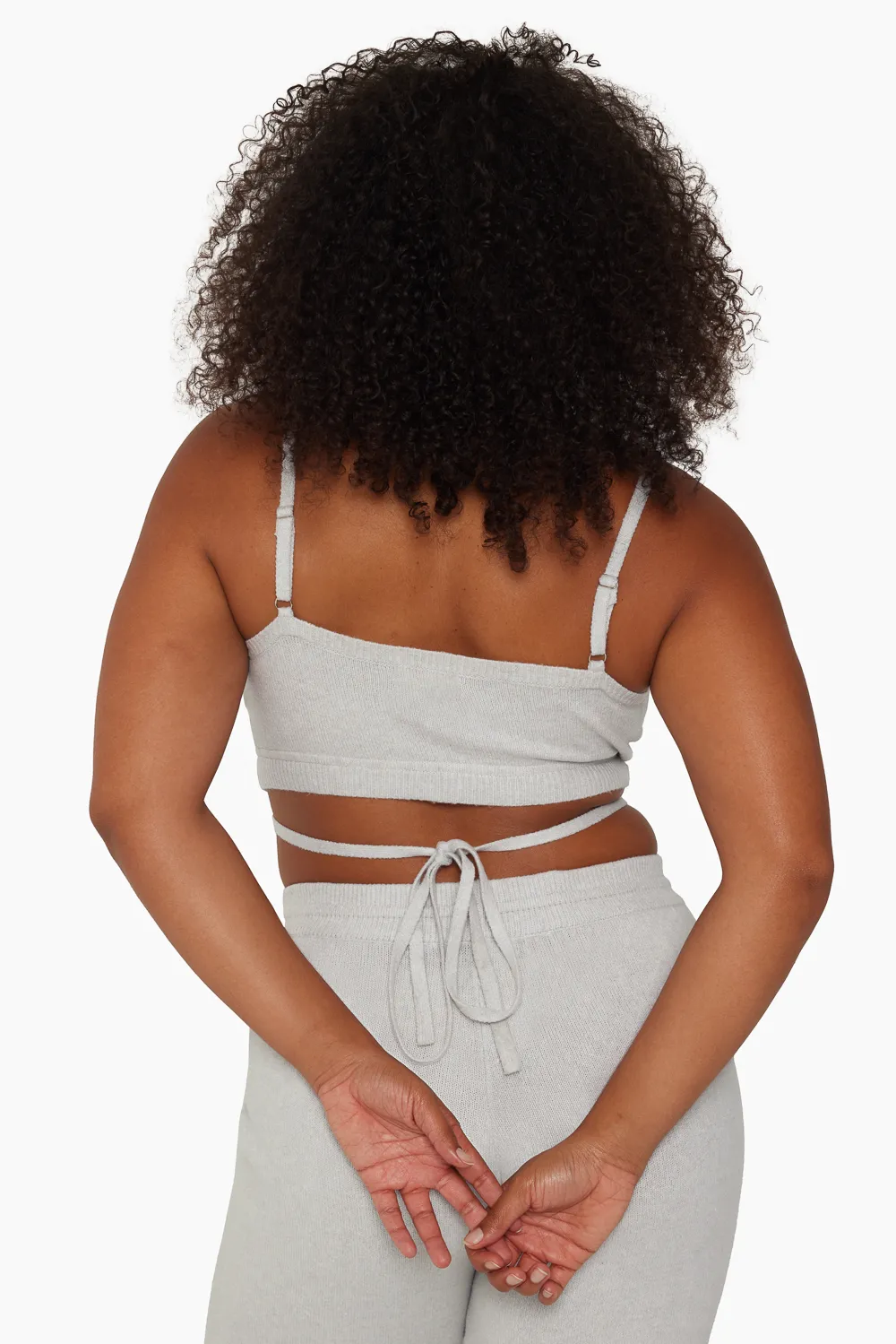 JERSEY KNIT WRAP BRALETTE - FOG sold by SETactive product image thumbnail 2