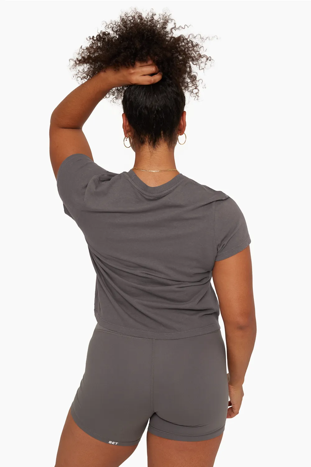 CLASSIC COTTON MID TEE - GRAPHITE sold by SETactive product image thumbnail 2