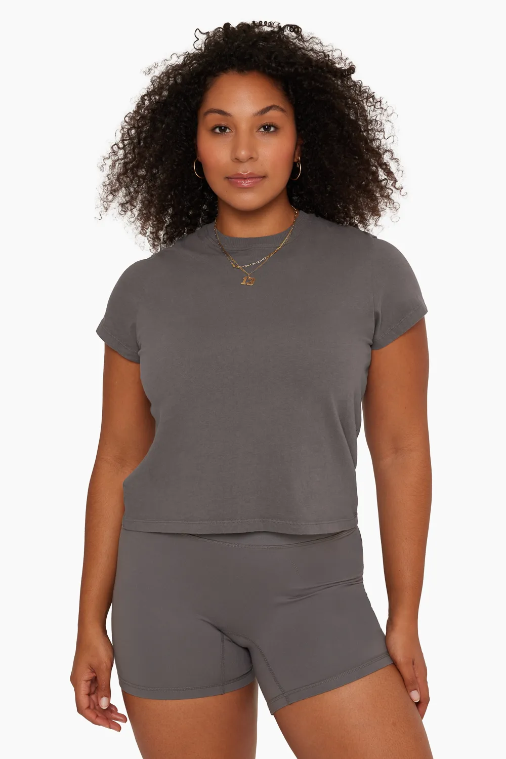 CLASSIC COTTON MID TEE - GRAPHITE sold by SETactive
