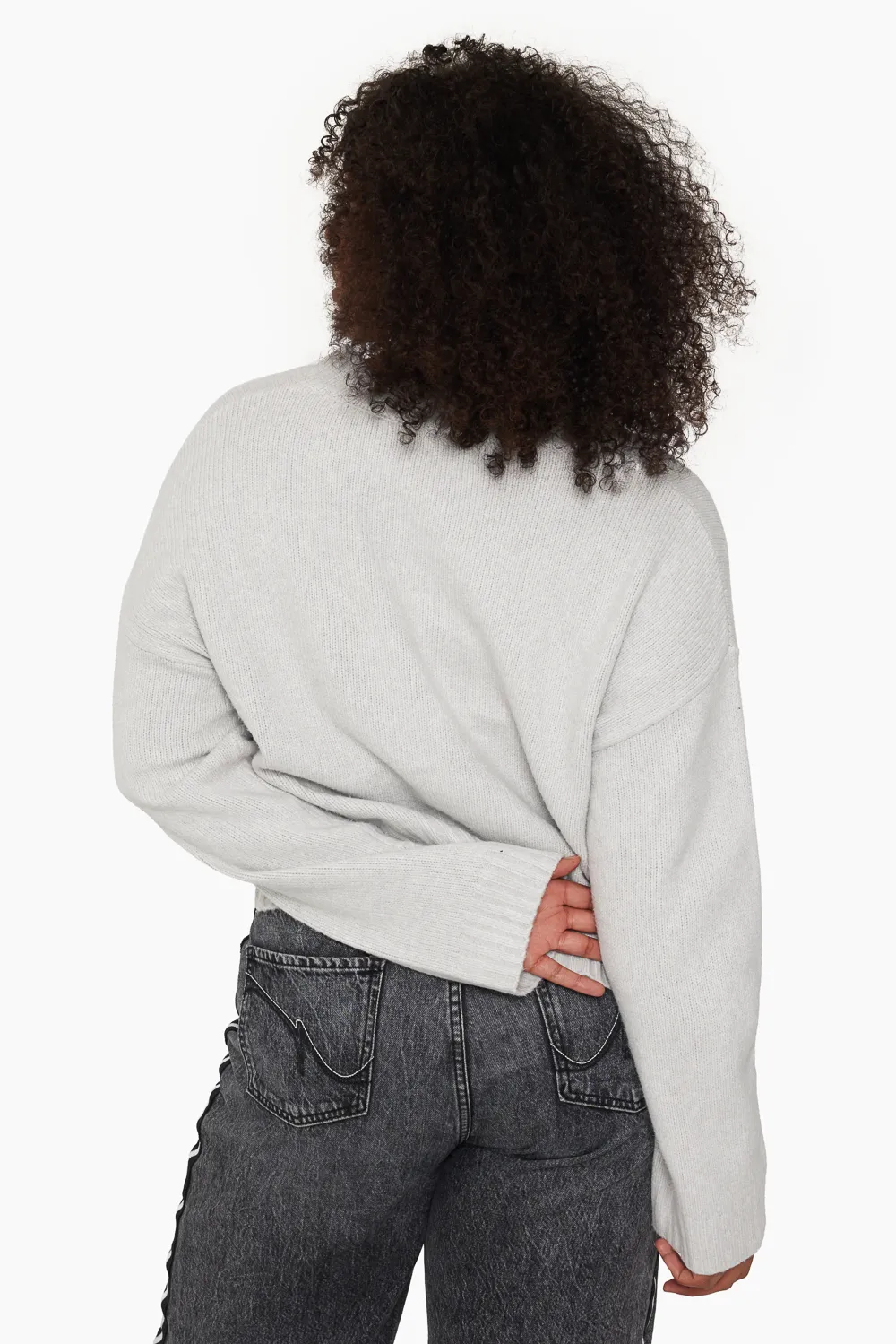 JERSEY KNIT BOXY CARDIGAN - FOG sold by SETactive product image thumbnail 2