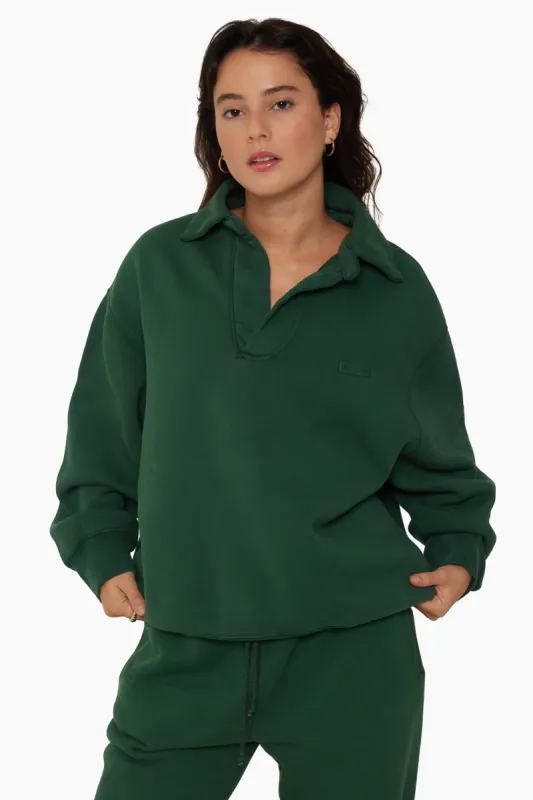 HEAVYWEIGHT SWEATS COLLARED SWEATSHIRT - SYCAMORE sold by SETactive