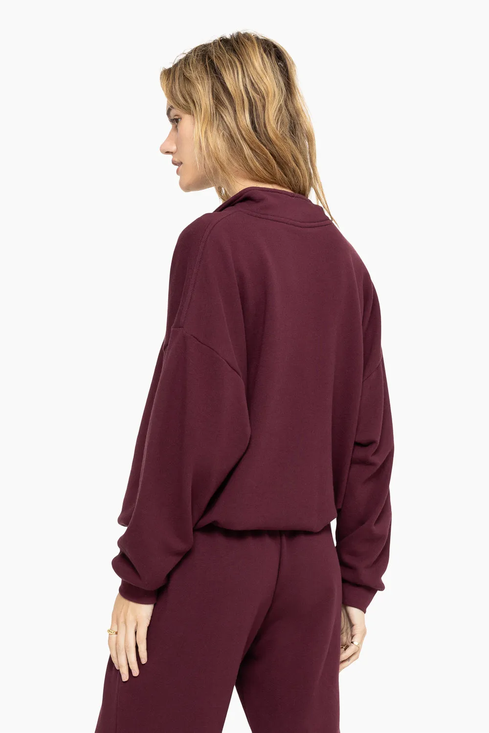 LIGHTWEIGHT SWEATS QUARTER ZIP - REDWOOD sold by SETactive product image thumbnail 5