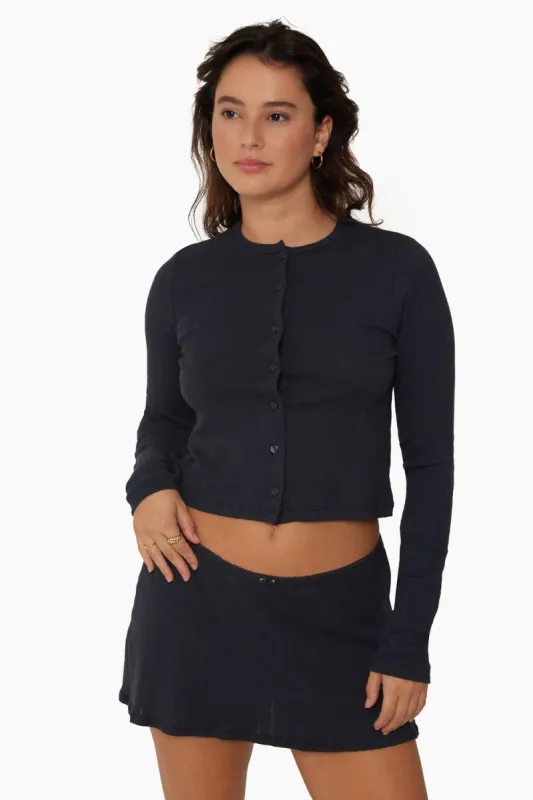 POINTELLE CARDIGAN - DUSK sold by SETactive