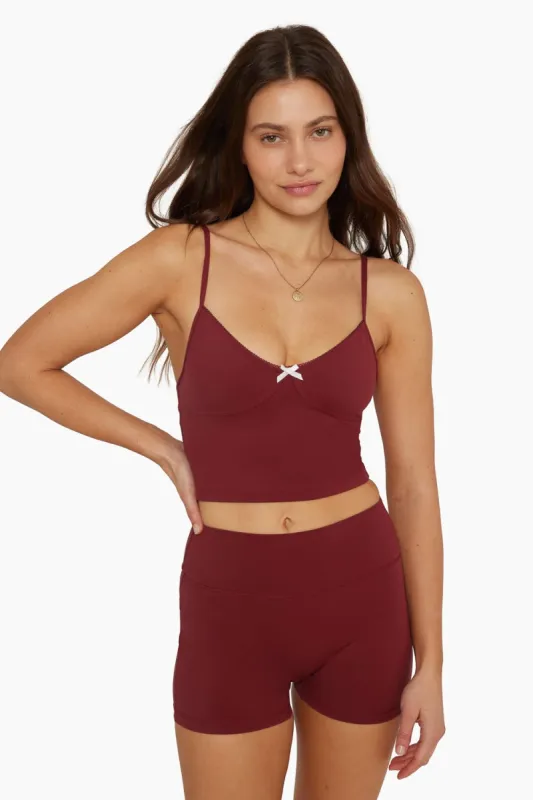 SPORTBODY® CAMI CONTOUR CROP - SCARLET sold by SETactive