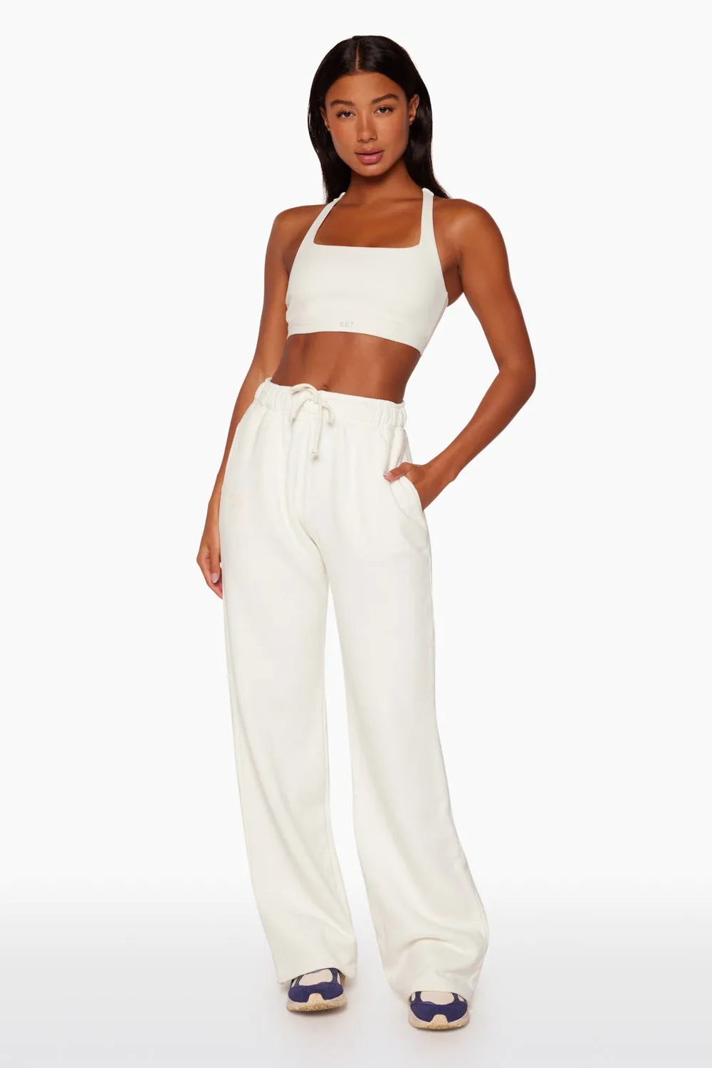 WIDE LEG SWEATPANTS - BLANC sold by SETactive product image thumbnail 2