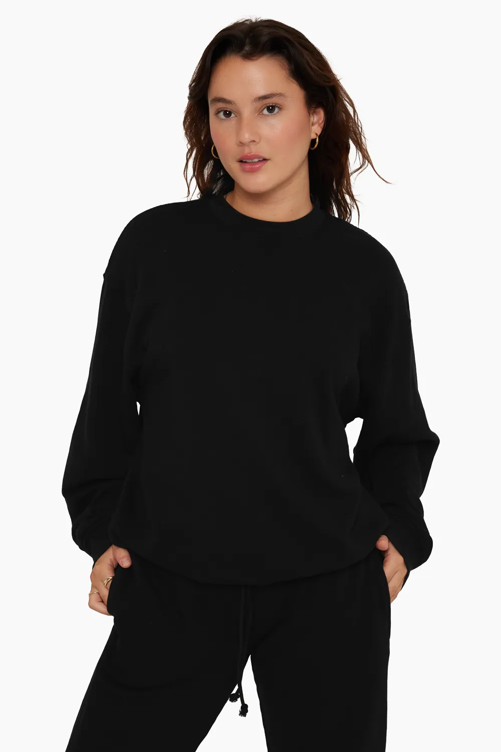 LIGHTWEIGHT SWEATS CLASSIC CREWNECK - ONYX sold by SETactive product image thumbnail 3